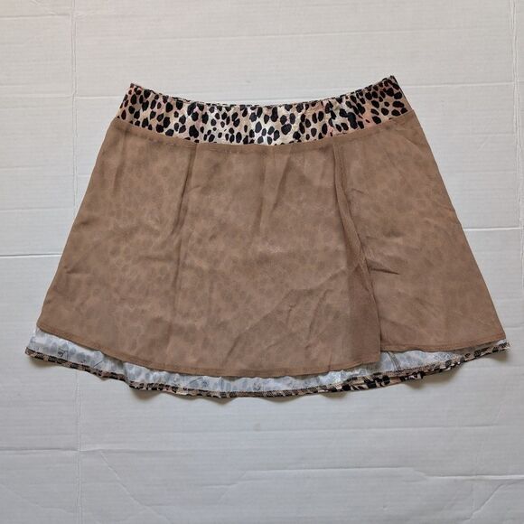 Princess Polly Satin Leopard Mini Skirt US 10 - Picture 4 of 5